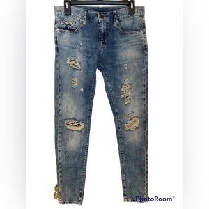 Denim & Supply Ralph Lauren Jeans, Relaxed Skinny, Size 27, Lots of Distressing